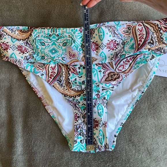 NWT Sunsets Moroccan Market Paisley Print Hipster Swim Bottom (bottoms Only) L - Picture 5 of 5